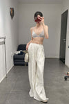 MUTEDANCE Elastic Waist Wide Leg Pants MD22SS25 Off-White PM38